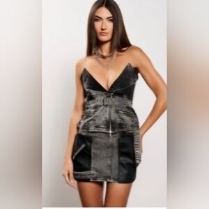 Akira Belt Mini Skirt & Corsette Top